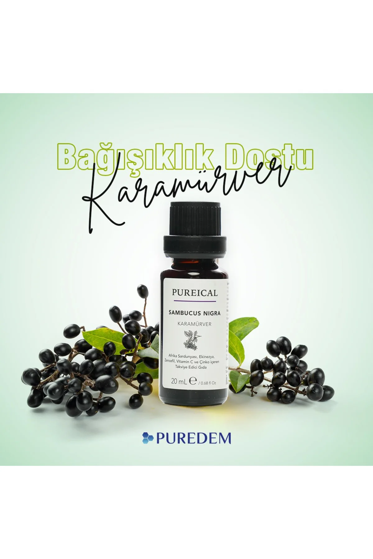 Sambucus Nigra Karamürver Pelargonium Ekinezya Zencefil C Vitamin