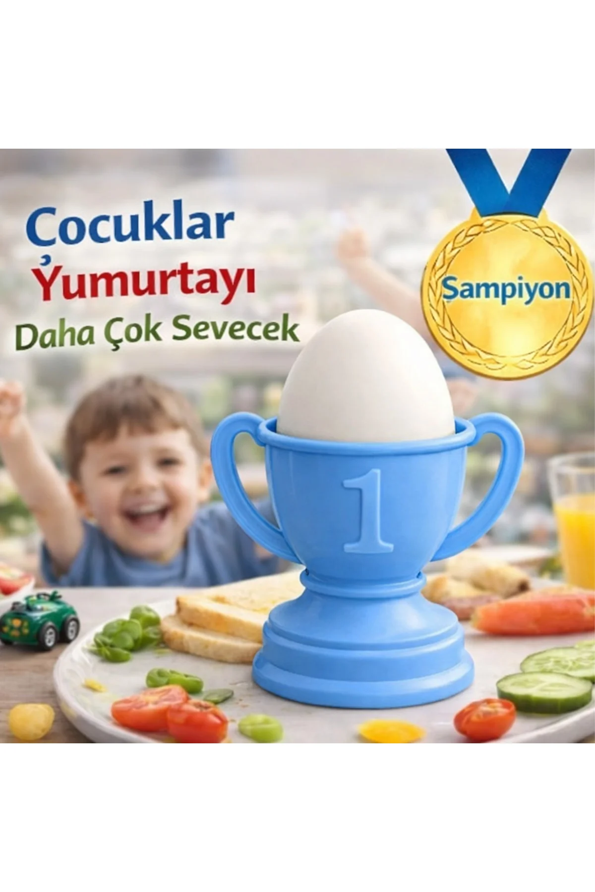 Şampiyon Yumurtalık Dekoratif Haşlanmış Yumurta Tutucu Kahvaltılı Şampiyon Yumurtalık Dekoratif Haşlanmış Yumurta Tutucu Kahvaltılı