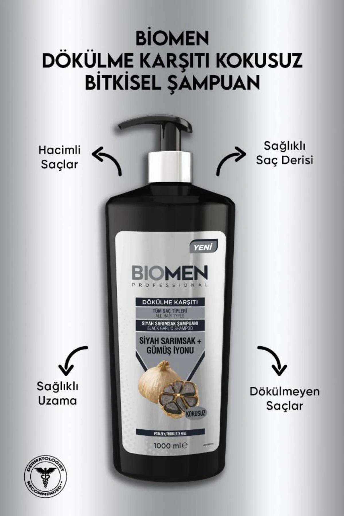 ŞAMPUAN 1000ML DÖKÜLME KARŞITI SİYAH SARMISAKLI