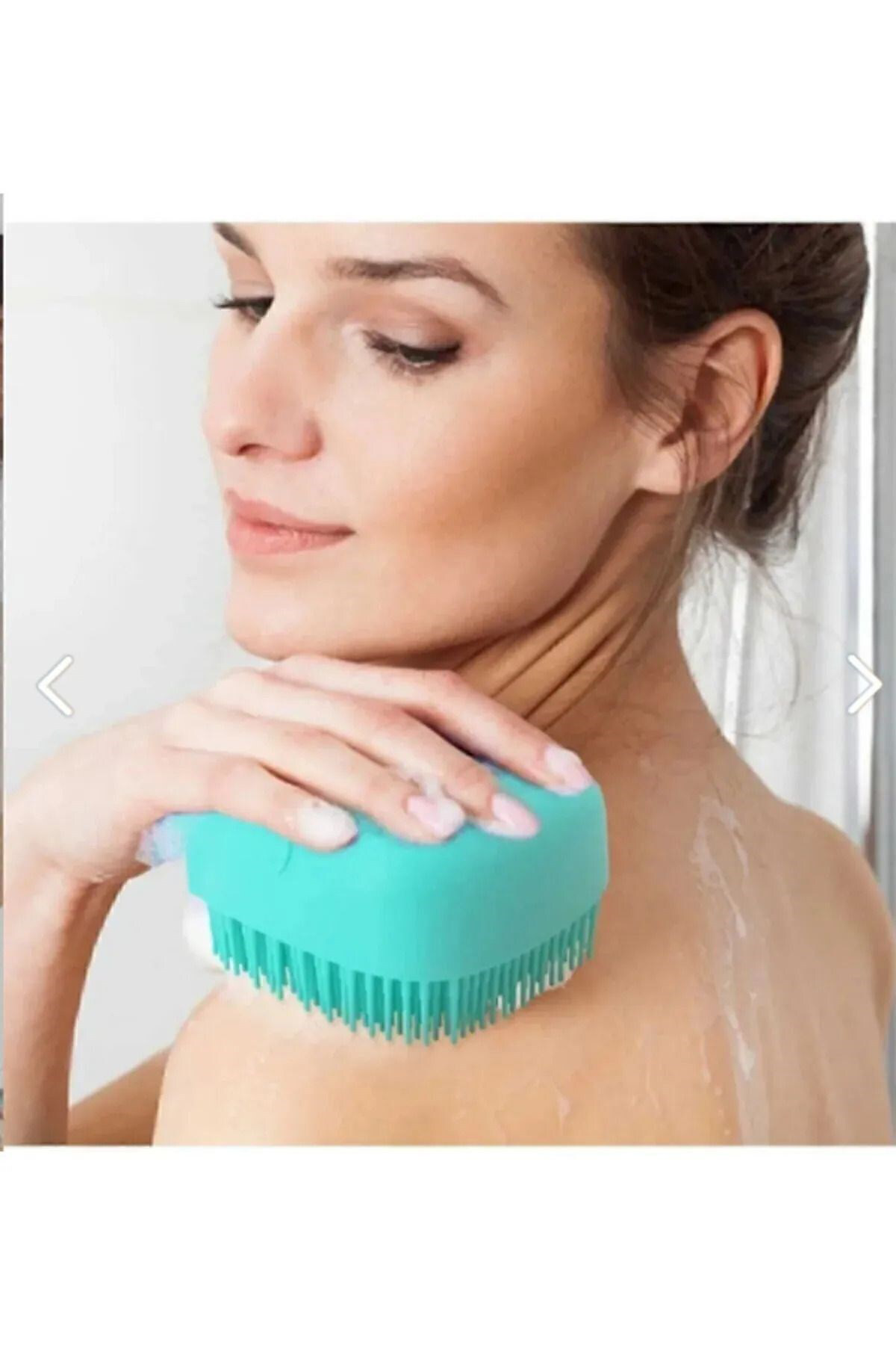 Şampuan & Duş Jeli Hazneli Silikon Peeling Duş Fırçası
