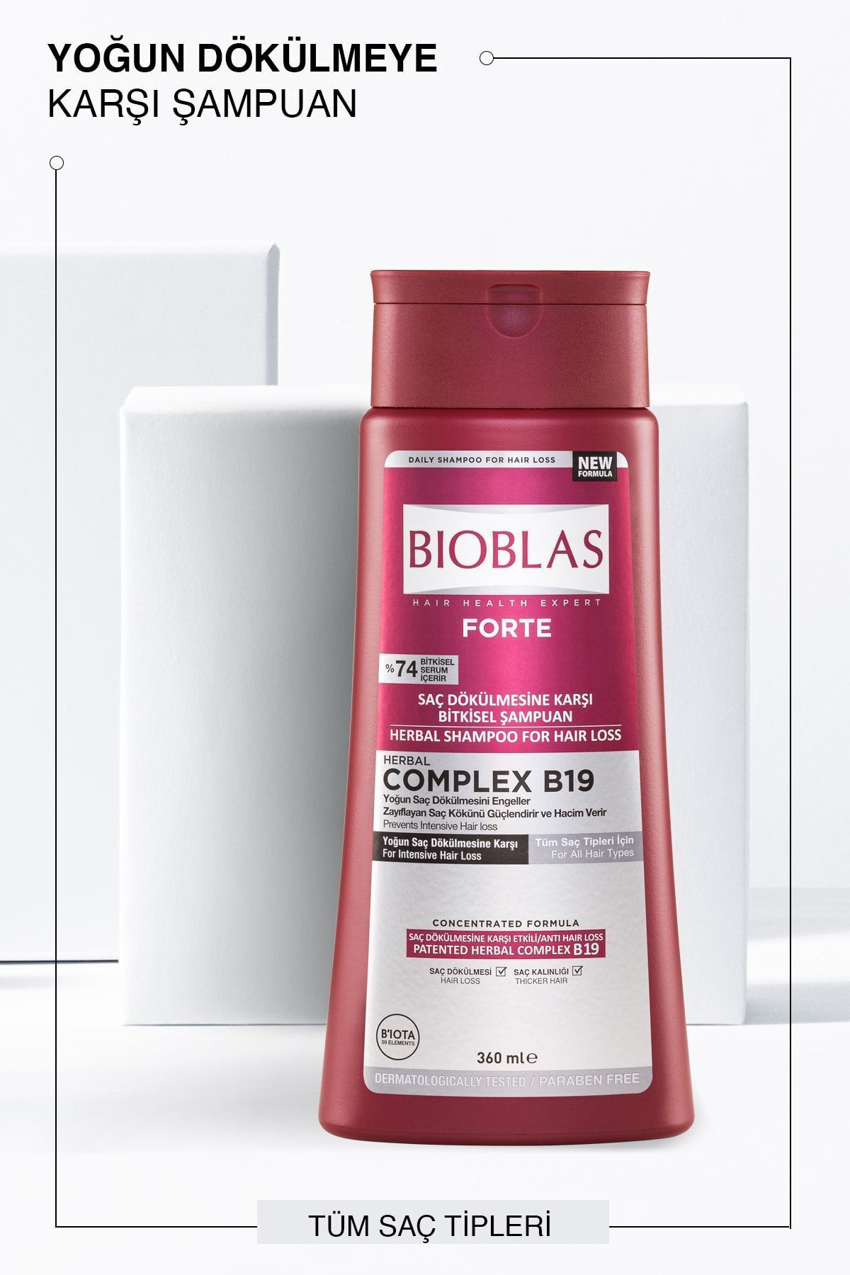 Şampuan Forte Saç Dökülmesine Karşı Bitkisel 360 Ml