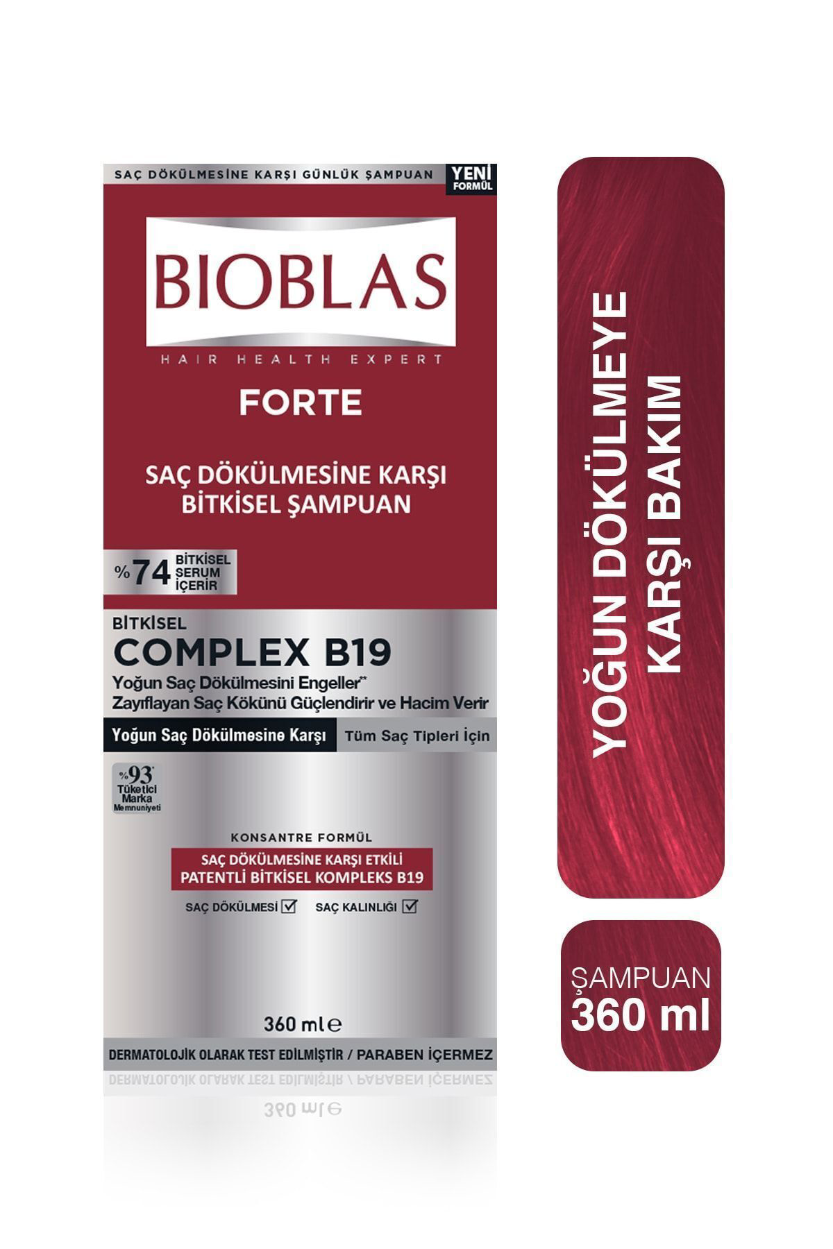Şampuan Forte Saç Dökülmesine Karşı Bitkisel 360 Ml
