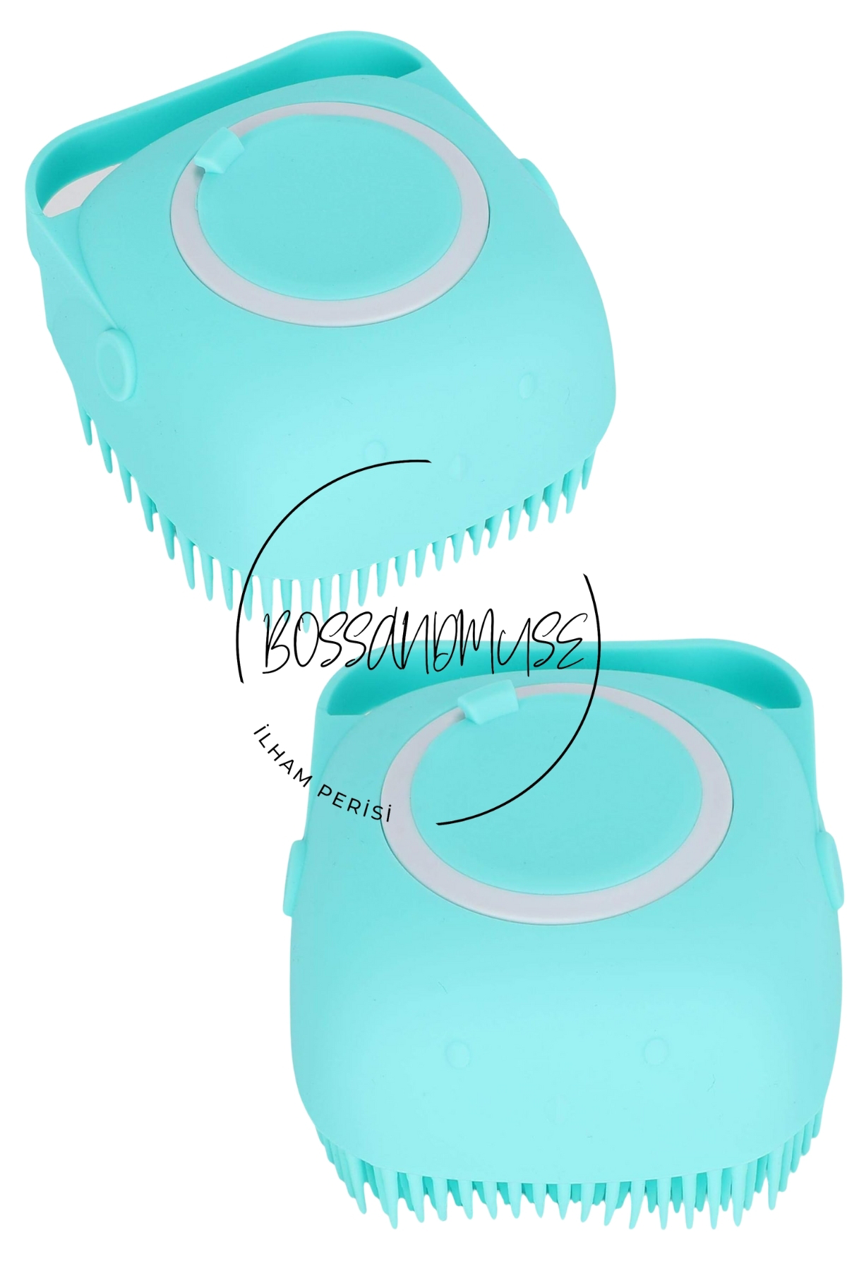 Şampuan Hazneli Banyo Duş Lifi Süngeri Silikon Kir Çıkartıcı Fırç