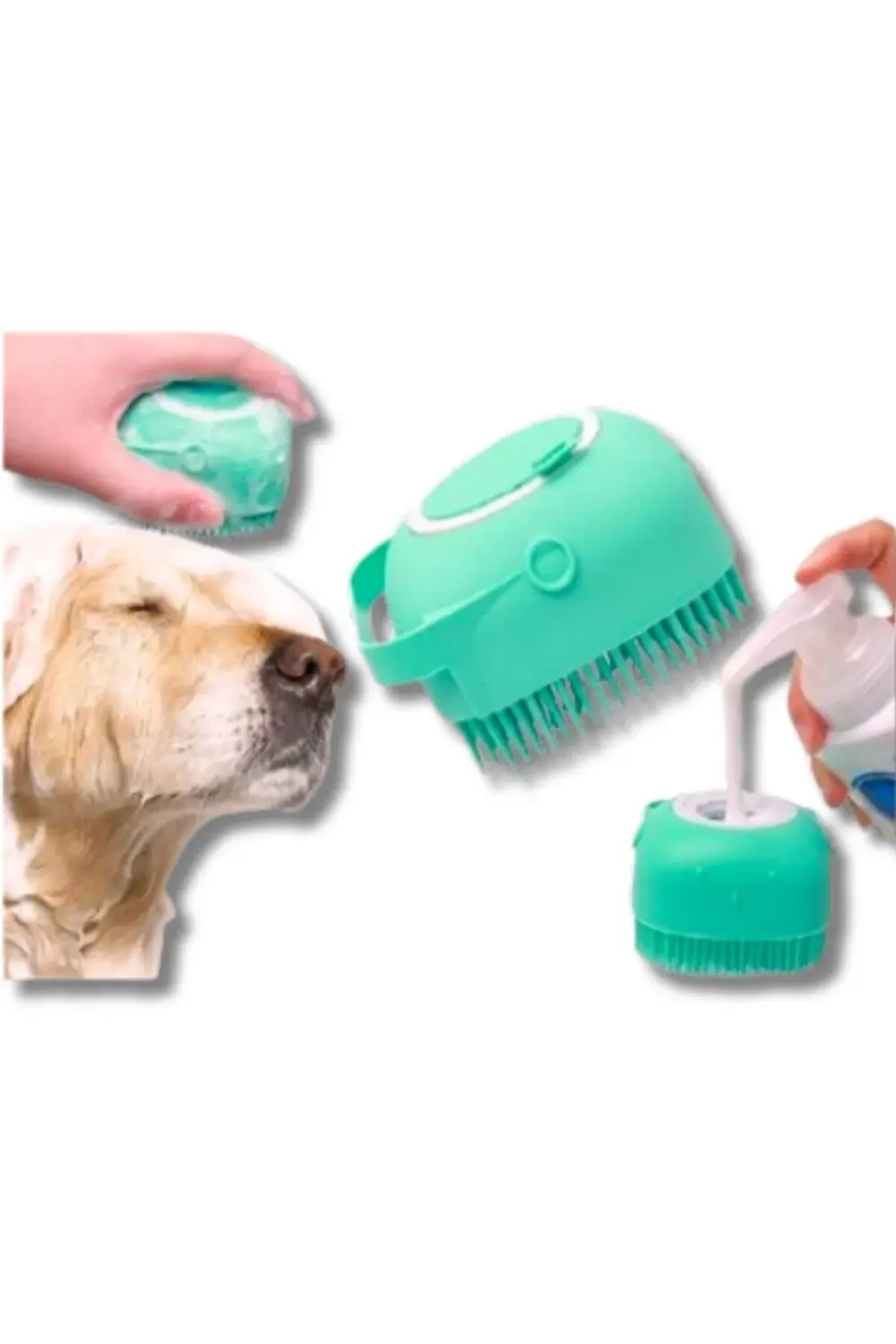 Şampuan Hazneli Kedi Köpek Yıkama Banyo Fırçası - Pratik Ve Kolay