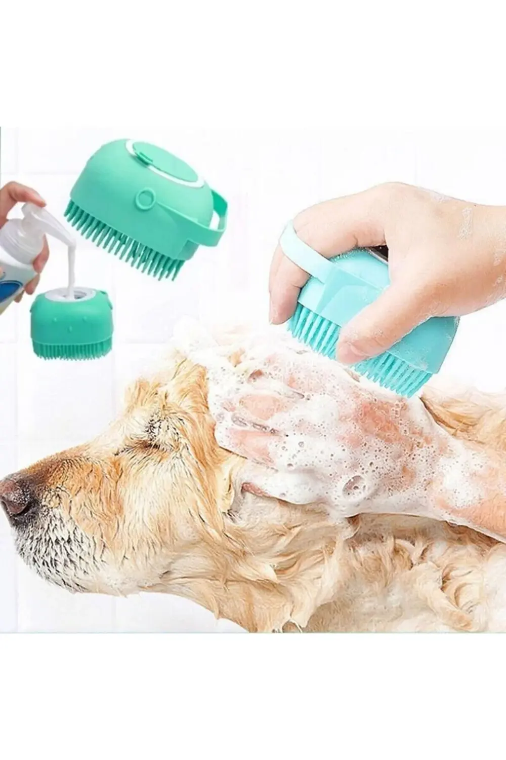 Şampuan Hazneli Kedi Köpek Yıkama Kesesi