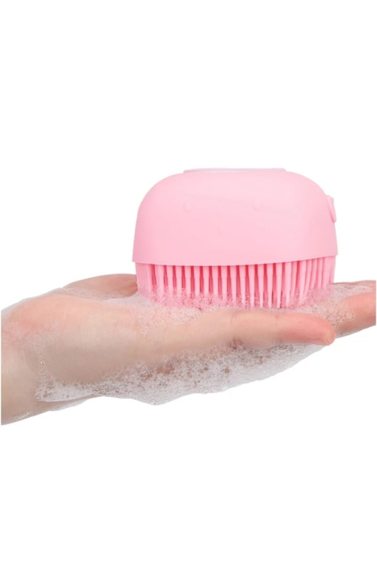 Şampuan Hazneli Silikon Peeling Duş Fırçası Masaj