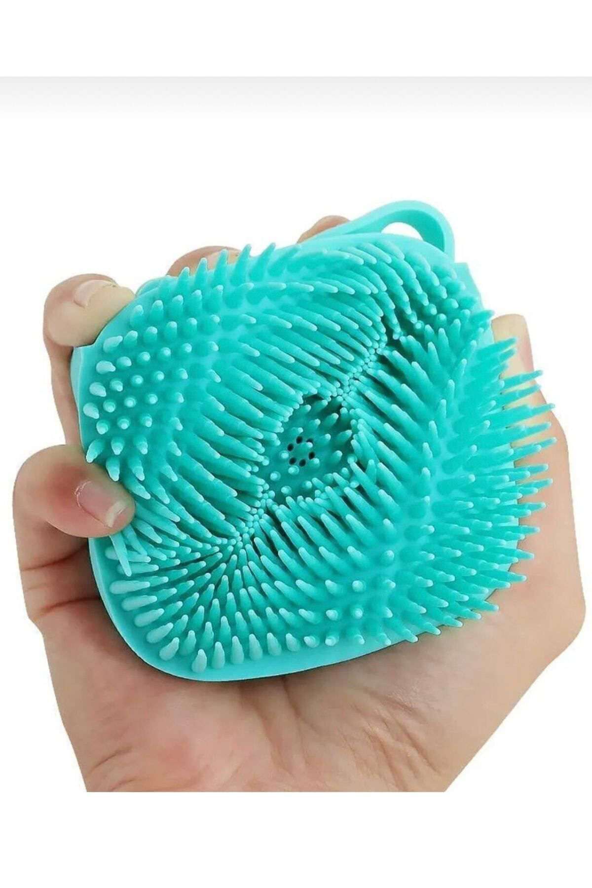 Şampuan Hazneli Silikon Duş Fırçası Yeşil Hn55