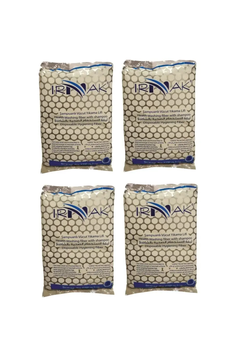 Şampuanlı Hasta Vücut Yıkama Temizleme Lifi 20li 4 Paket