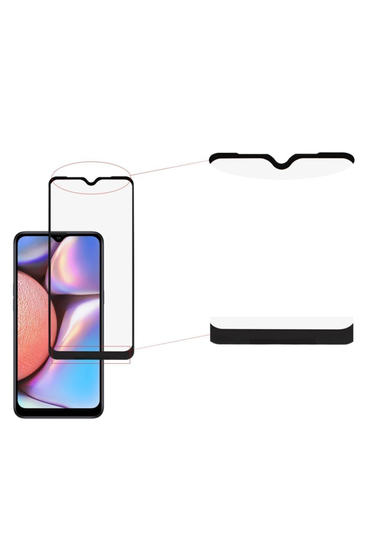 Samsung A10s Uyumlu Siyah Seramik Nano Ekran Koruyucu Tam Kaplaya