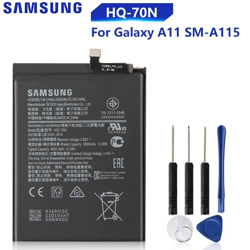 Samsung A11 SM-A115 Batarya Pil HQ-70N Ve Tamir Seti Samsung A11 SM-A115 Batarya Pil HQ-70N Ve Tamir Seti