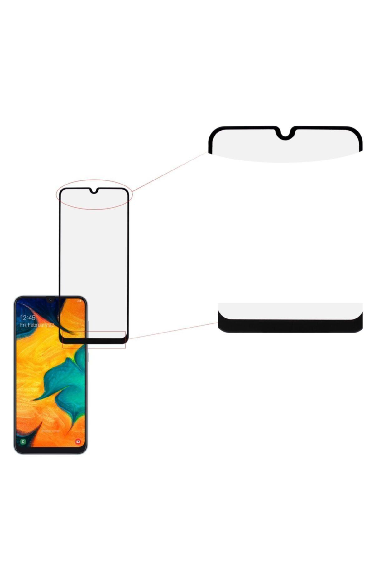 Samsung A30 Uyumlu Siyah Seramik Nano Ekran Koruyucu Tam Kaplayan