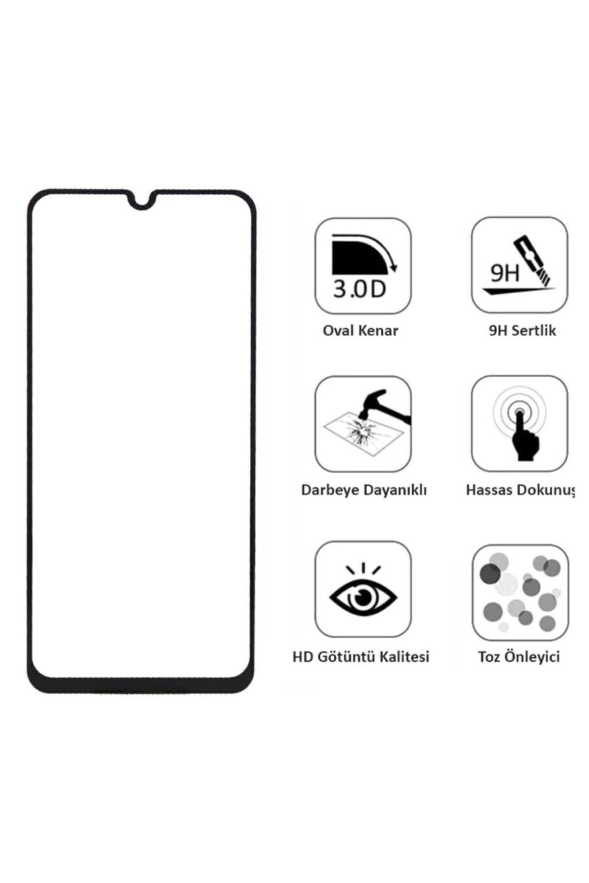 Samsung A31 Uyumlu Siyah Seramik Nano Tam Kaplayan Kırılmaz Esnek