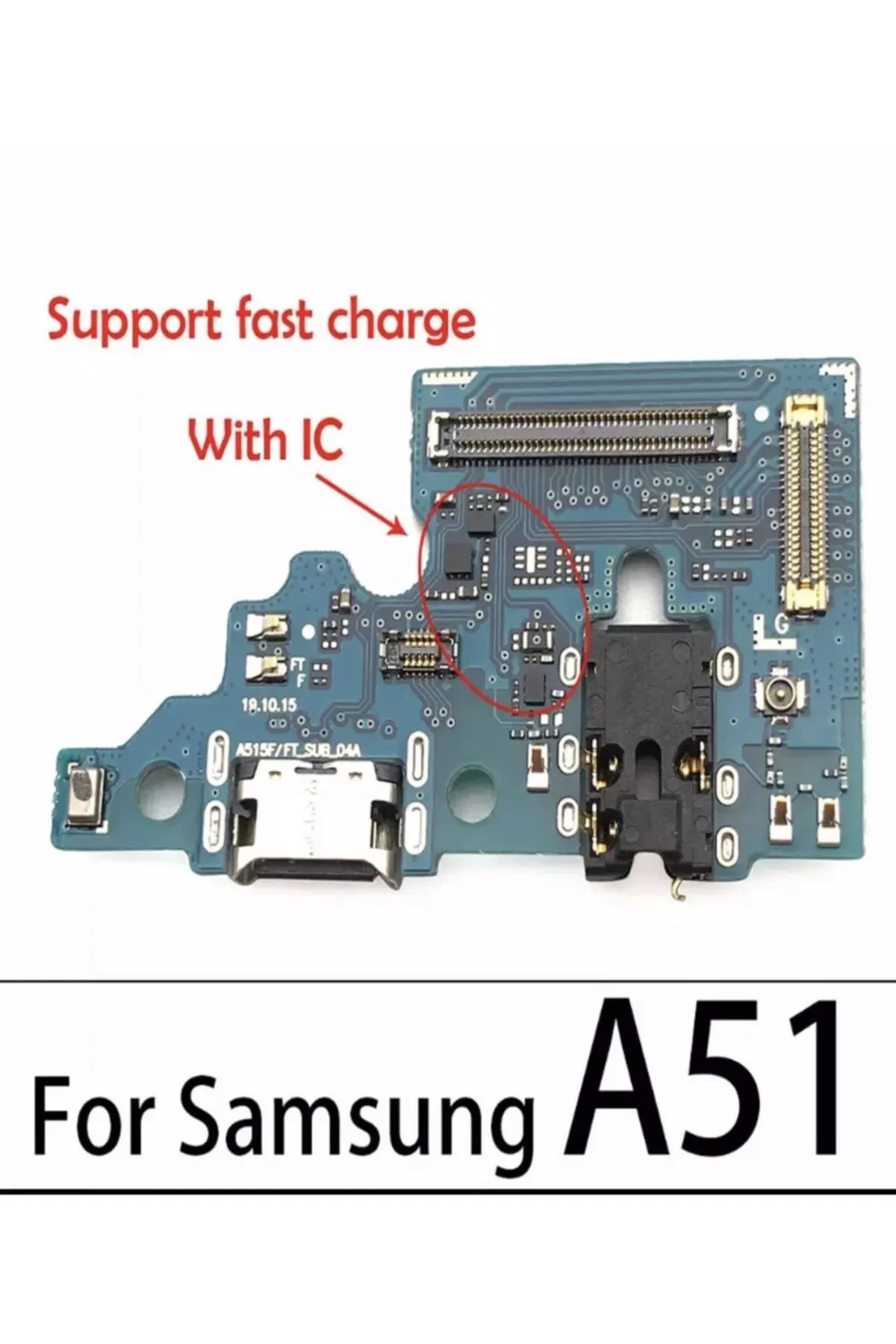 Samsung A51 Mikrofonlu Şarj Soketi Bordu Anten Sok Samsung A51 Mikrofonlu Şarj Soketi Bordu Anten Sok