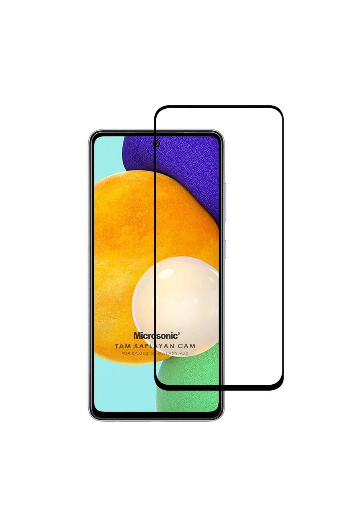 Samsung A52 Tam Kaplayan Kırılmaz Cam Koruyucu 5d 9d Siyah