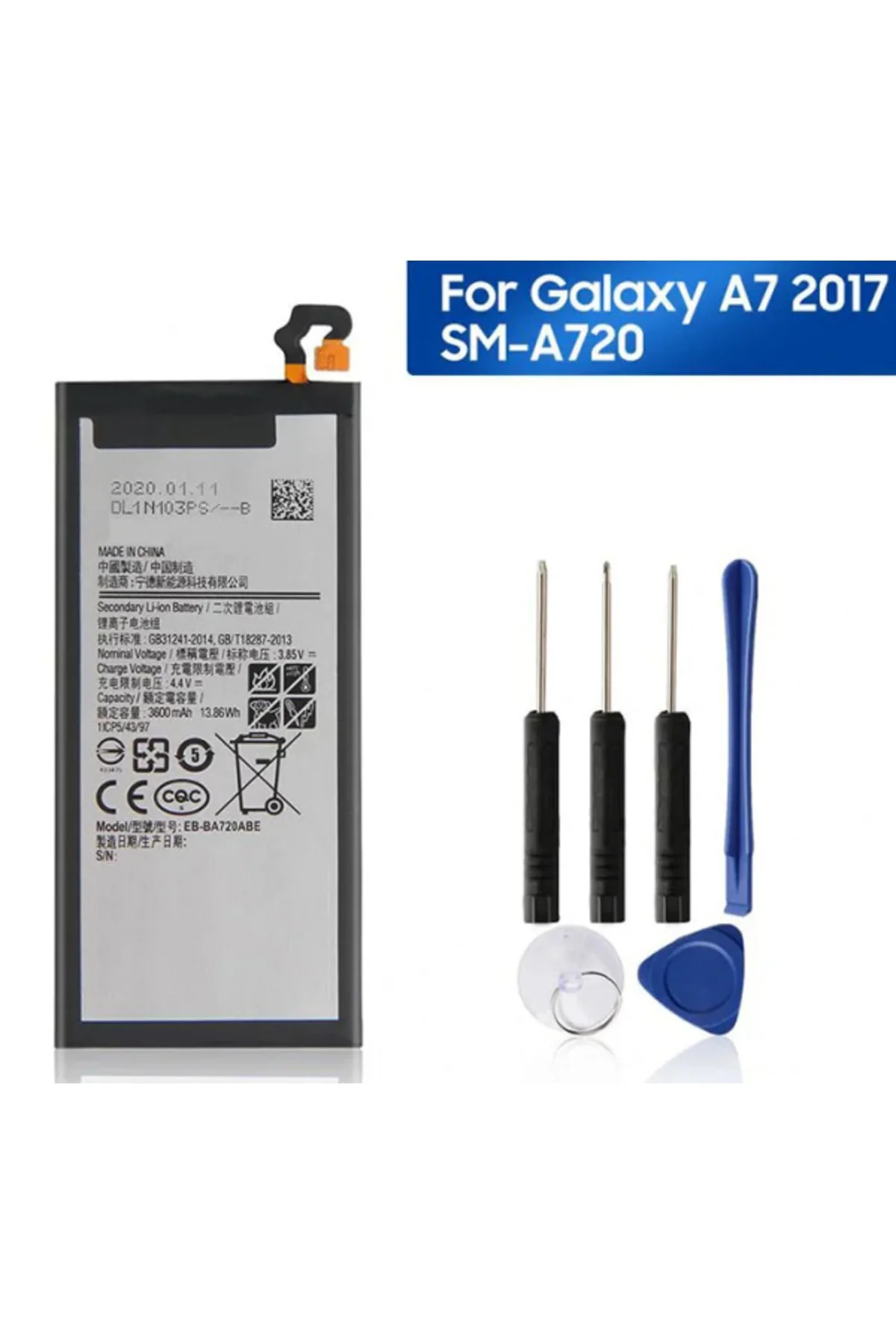 Samsung A7 A720 Pil Batarya Eb-ba720abe Ve Tamir Seti