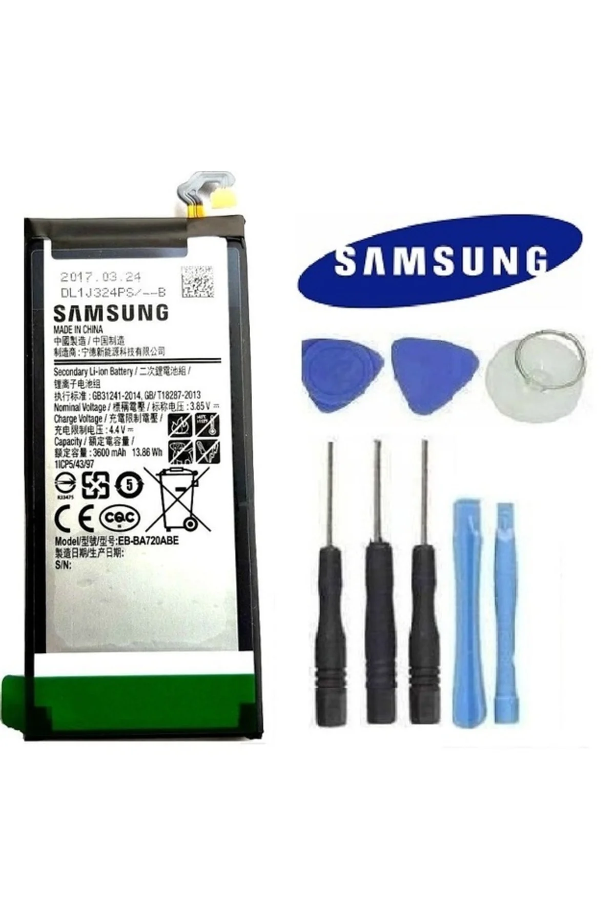 Samsung A7 A720 Pil Batarya Eb-ba720abe Ve Tamir Seti