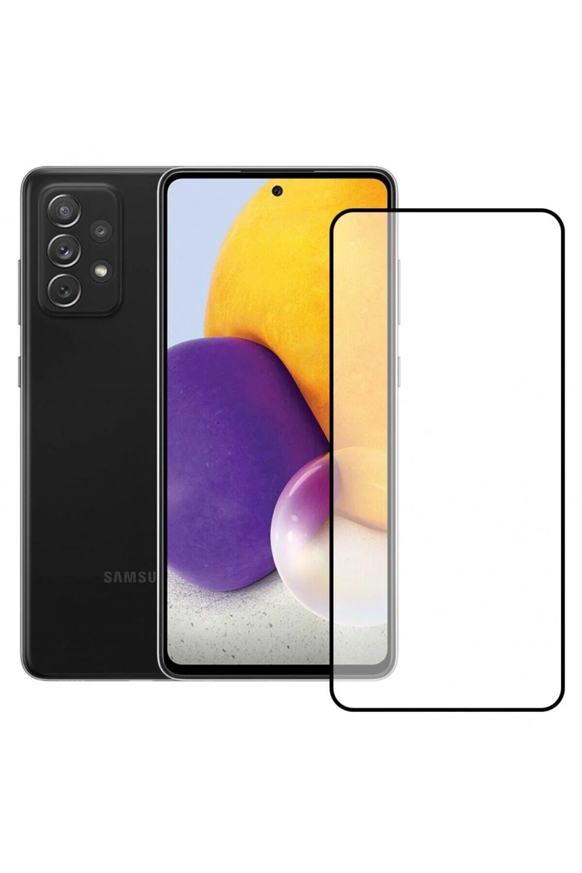 Samsung A72 Tam Kaplayan Kırılmaz Cam Koruyucu 5d 9d Siyah Samsung A72 Tam Kaplayan Kırılmaz Cam Koruyucu 5d 9d Siyah