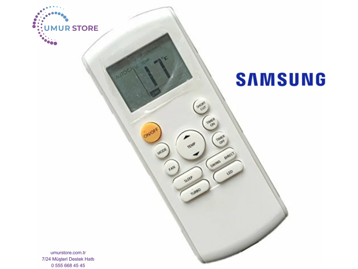 Samsung AR09TXHQBWK/SK Uyumlu Klima Kumandası Samsung AR09TXHQBWK/SK Uyumlu Klima Kumandası