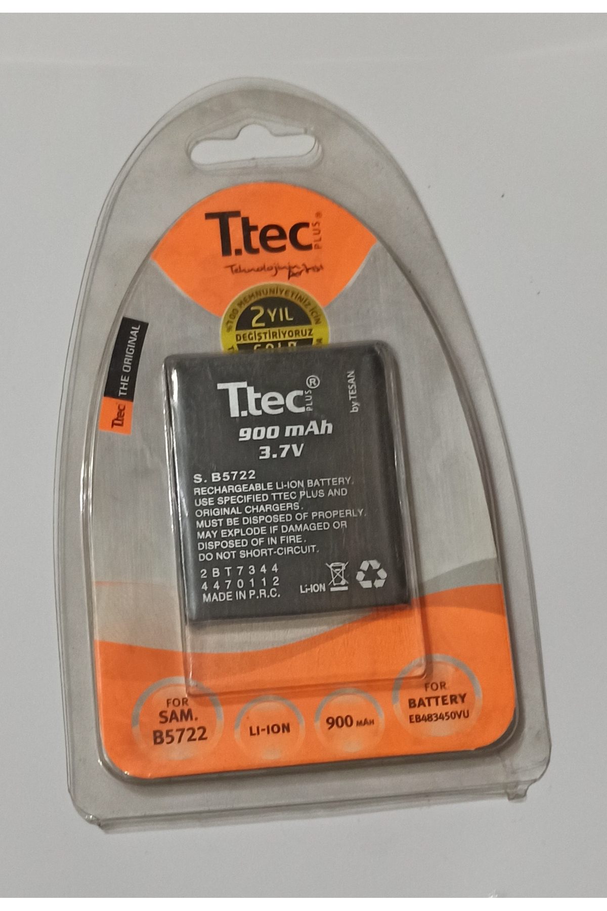 SAMSUNG B5722, B7722, D780, İ550, İ5510 TTEC BATARYA PİL