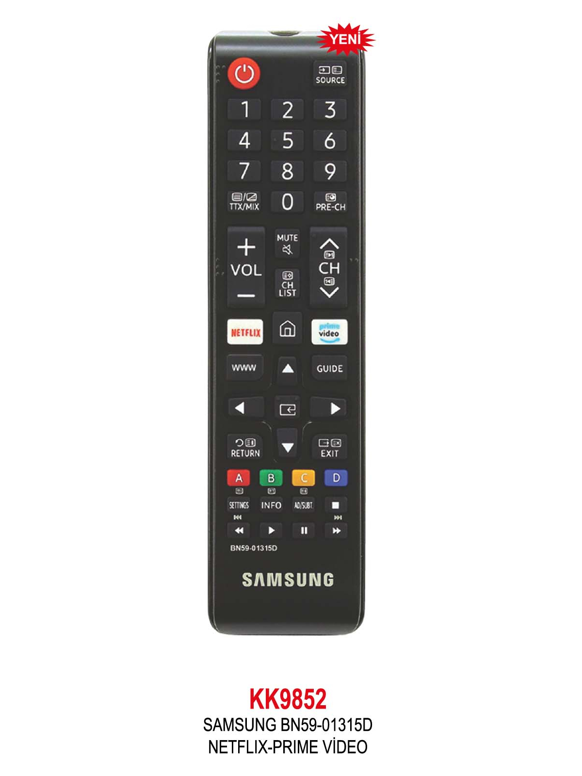 SAMSUNG BN59-01315D NETFLIX-PRIME VİDEO Lcd KUMANDA