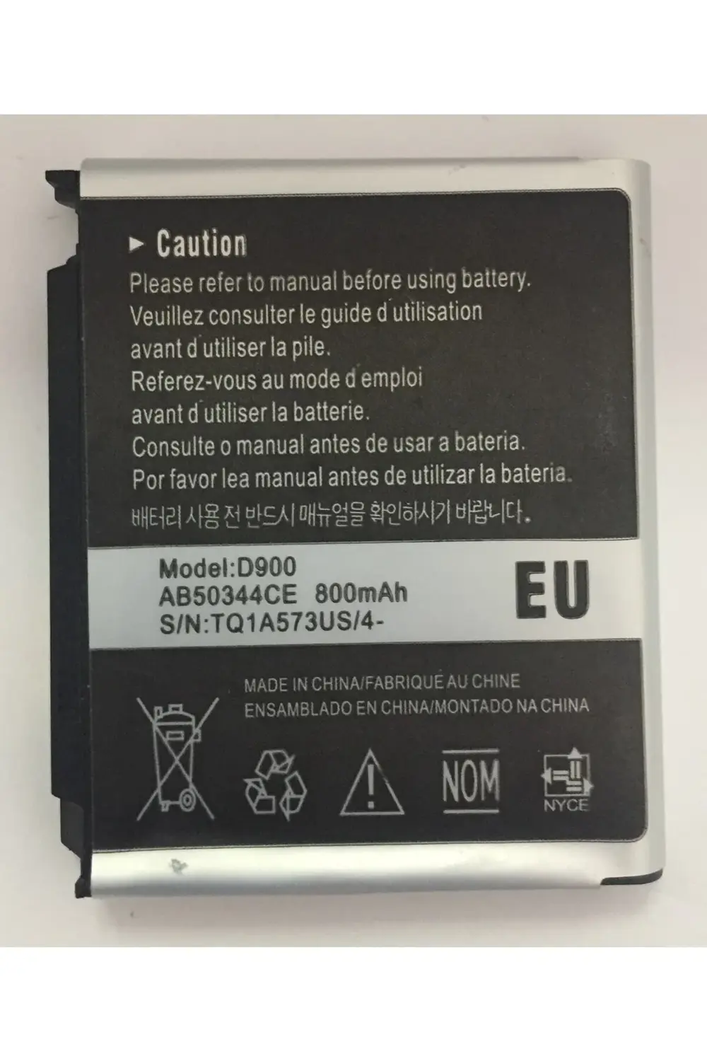 Samsung D900 Batarya 800mah
