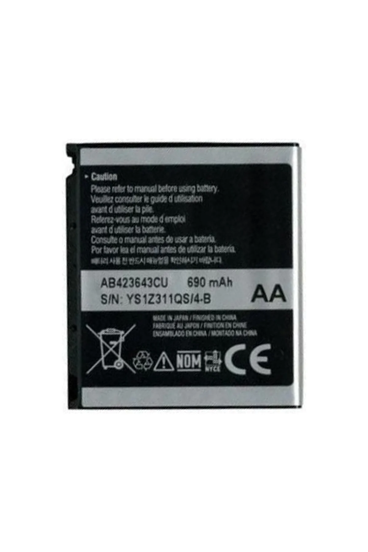 Samsung E840 U100 X820 X828 Pil Batarya Ab423643cu Samsung E840 U100 X820 X828 Pil Batarya Ab423643cu