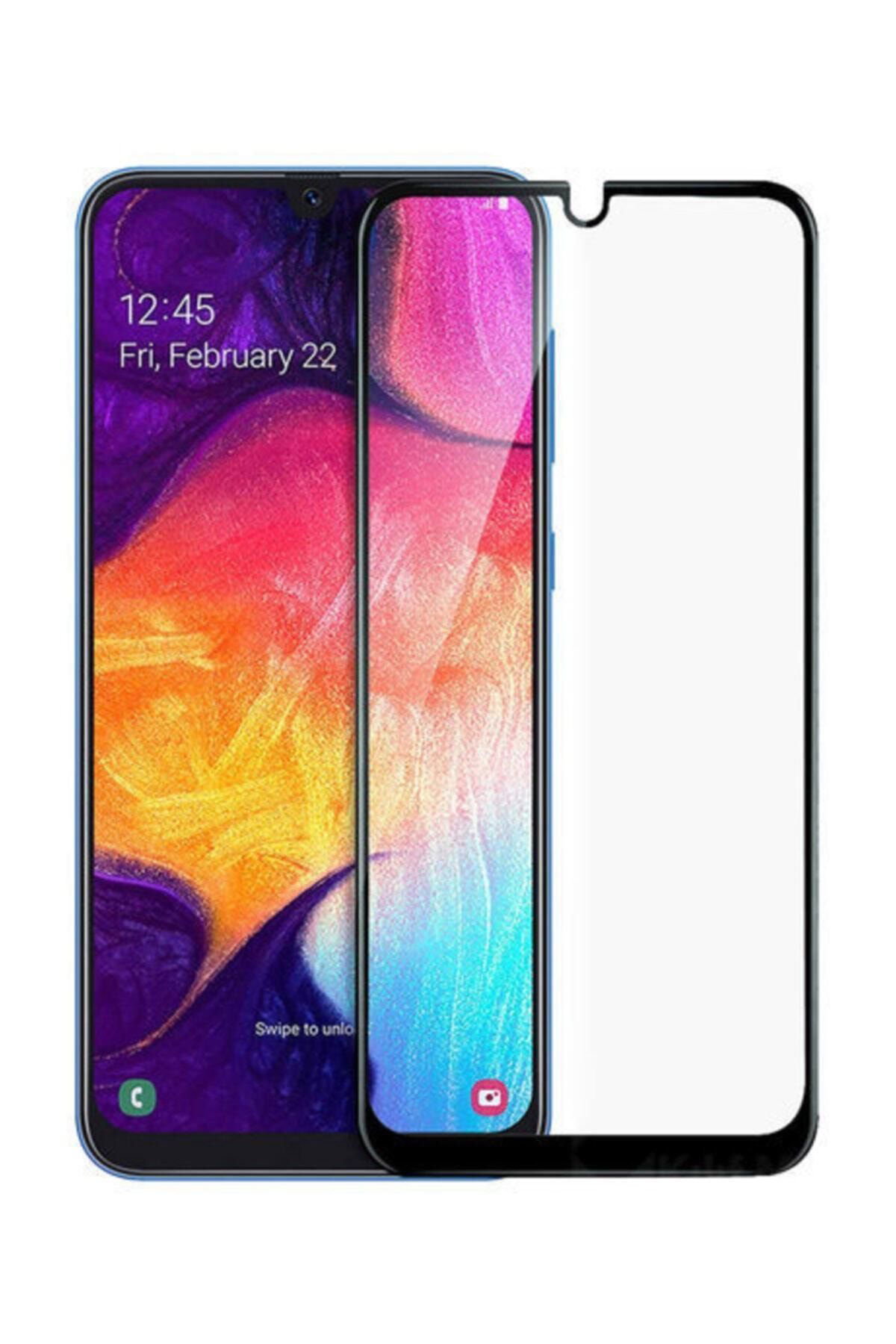Samsung Galaxy A50 Kavisli Tam Kaplayan Zengin Çarşım Ekran Koruy