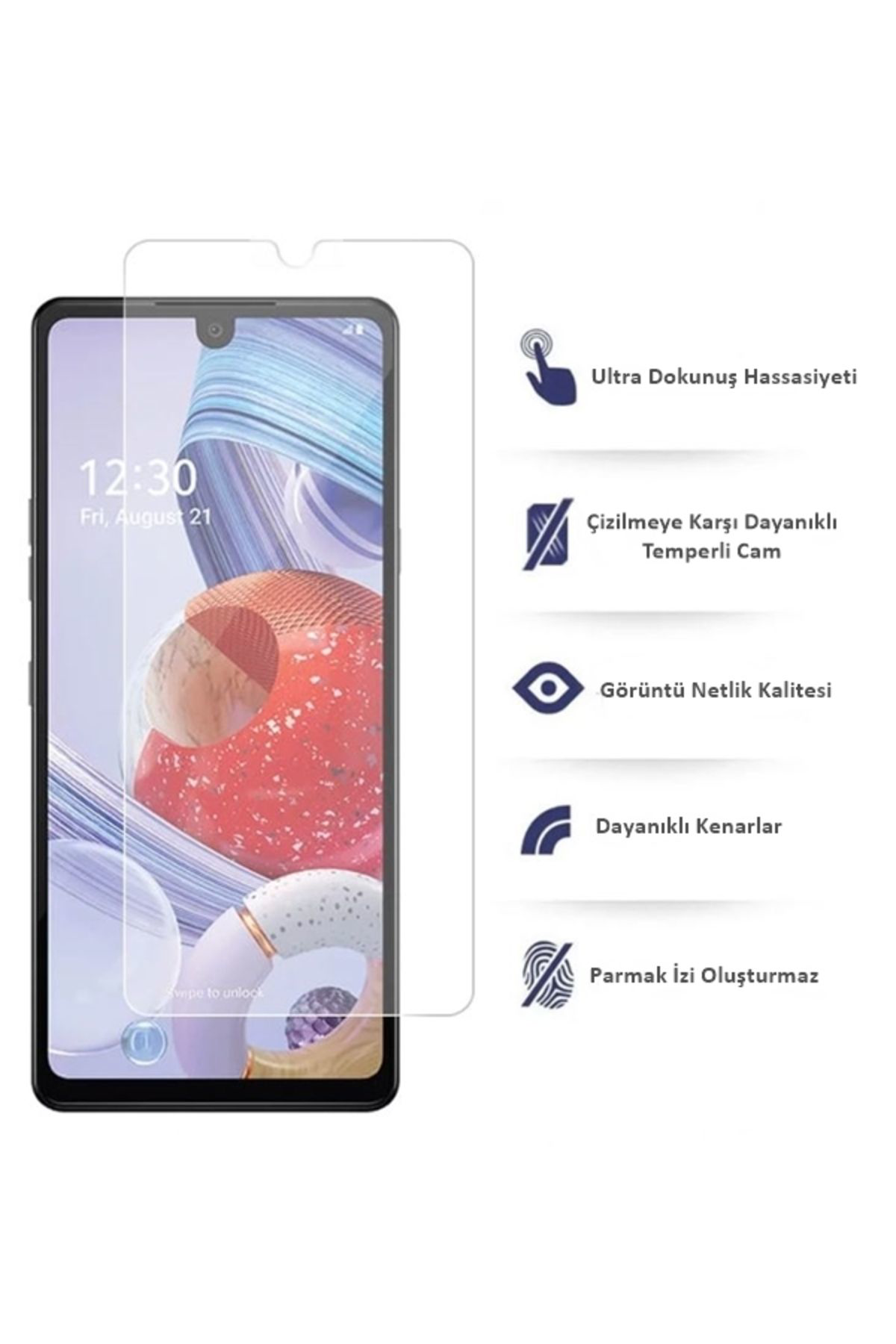 Samsung Galaxy A14 Uyumlu Tam Kaplayan Ekran Koruyucu - Darbe Önl