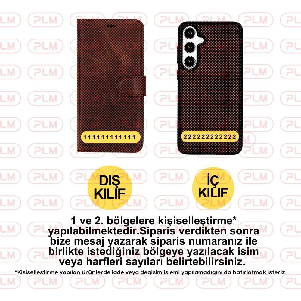 Samsung Galaxy S25 uyumlu, Hakiki Deri, El Yapımı, Cüzdanlı Kılıf