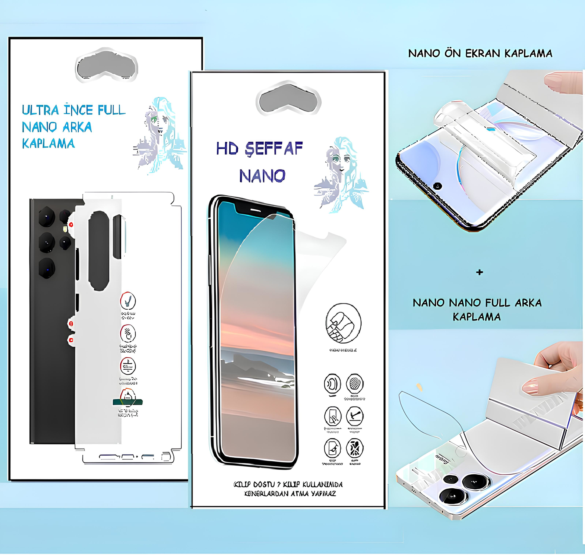 Samsung Galaxy A510 - NANO Ekran Koruyucu HD Şeffaf  + NANO Arka 