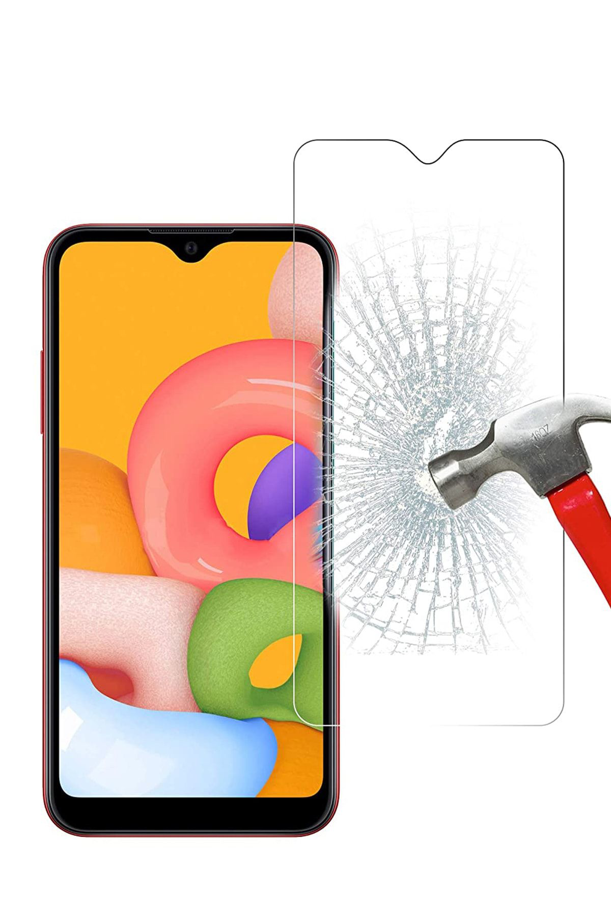 Samsung Galaxy A01 - Ekran Koruyucu Kırılmaz Cam