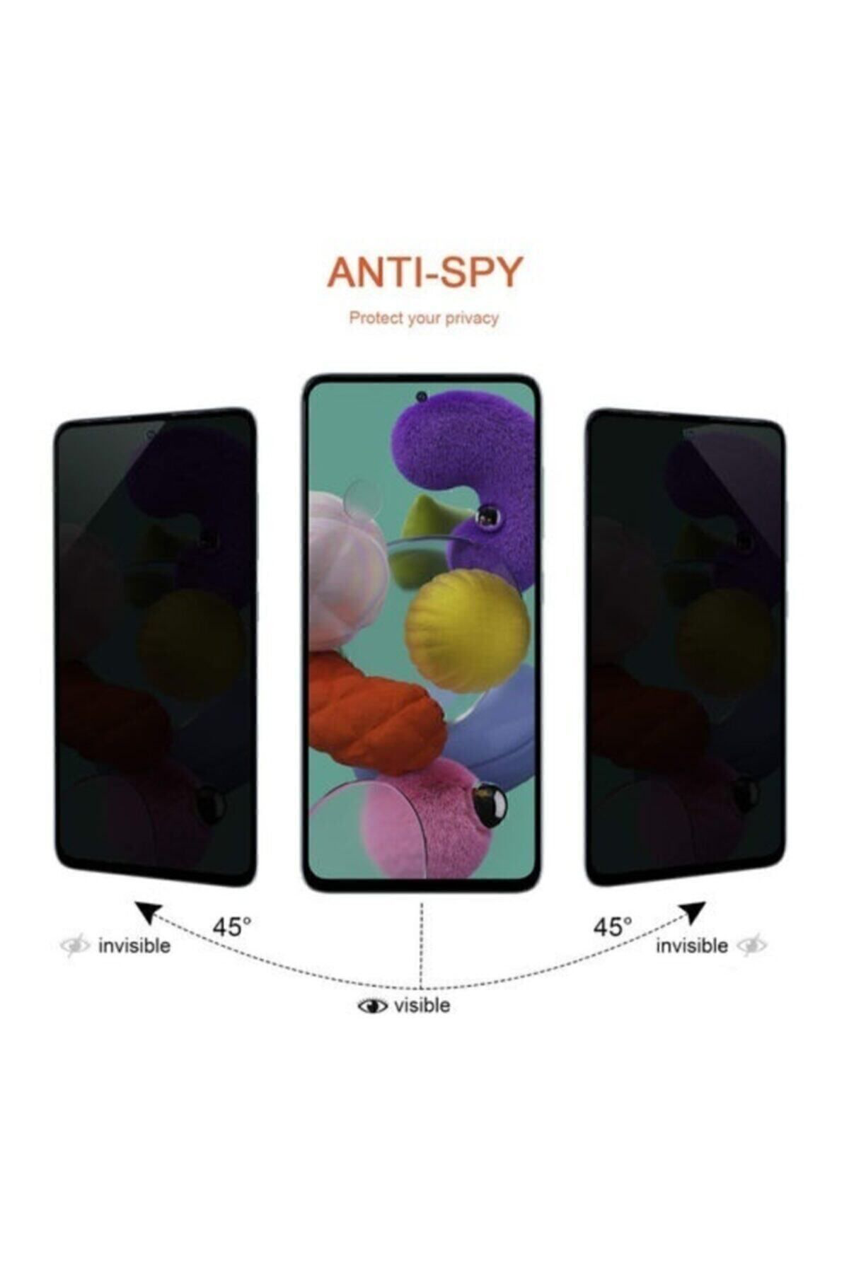 Samsung Galaxy A71 Kavisli Gizlilik Filtreli Hayalet Ekran Koruyu