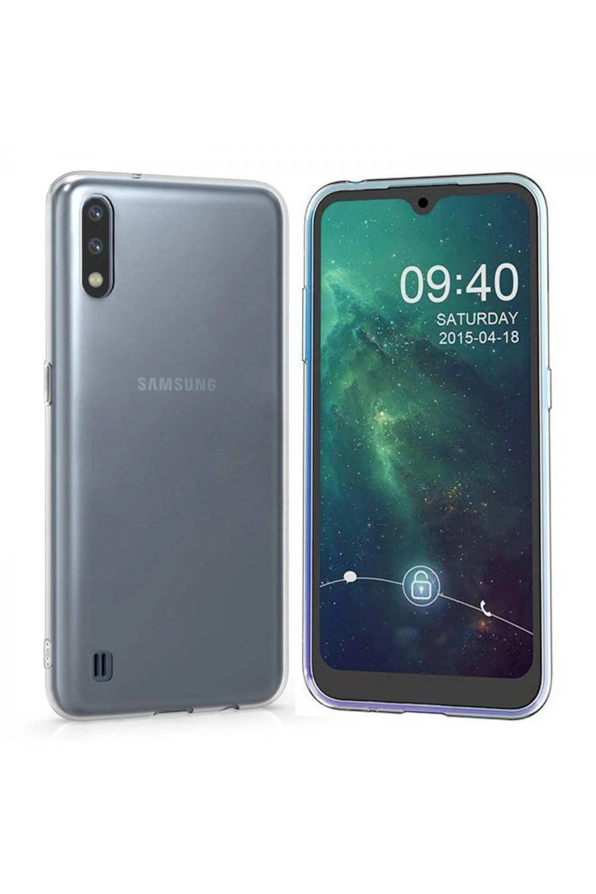 Samsung Galaxy A01 2.0 MM Korumalı Silikon Kılıf Şeffaf