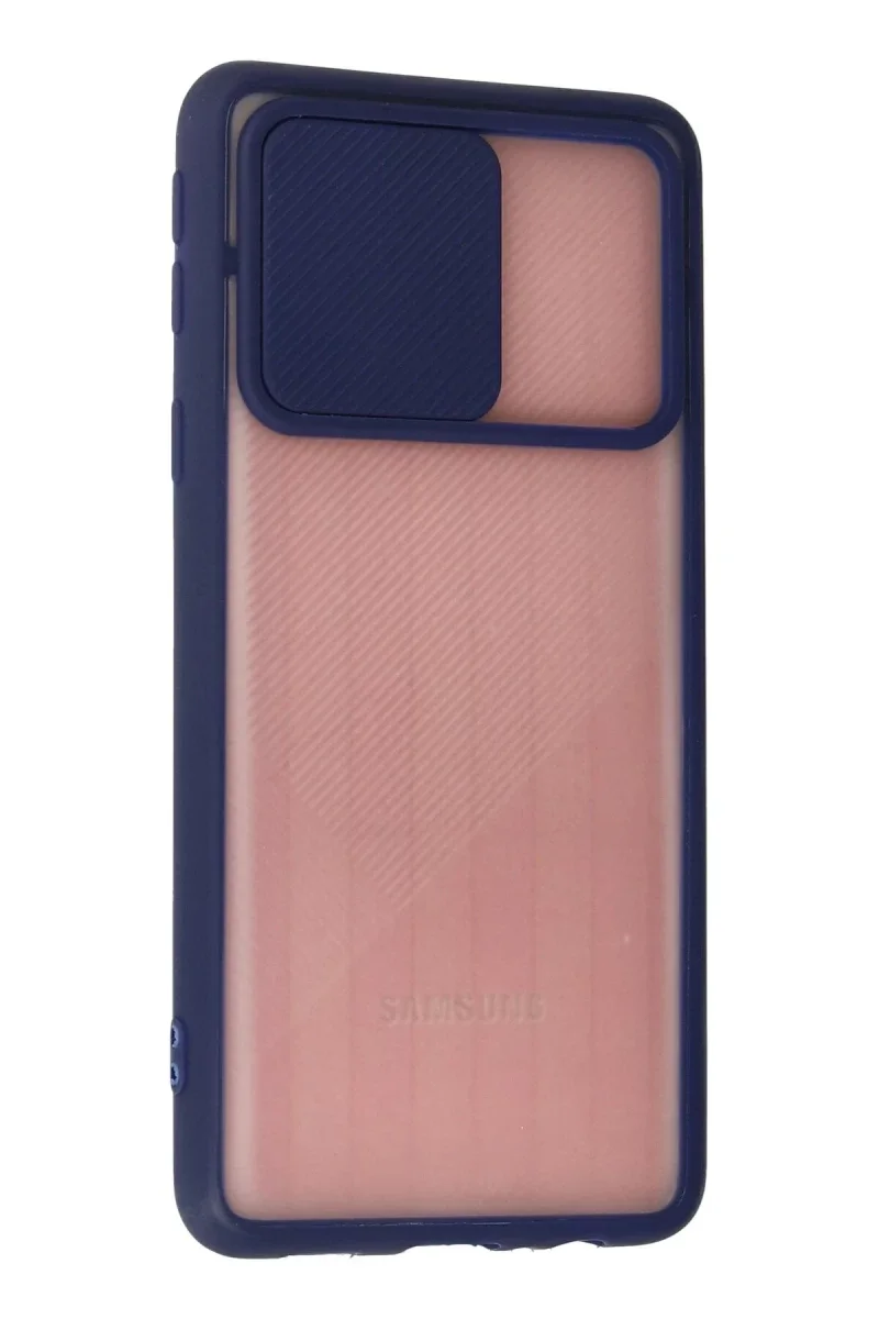 Samsung Galaxy A01 Core Kılıf Palm Buzlu Kamera Sürgülü Silikon - Lacivert Samsung Galaxy A01 Core Kılıf Palm Buzlu Kamera Sürgülü Silikon - Lacivert