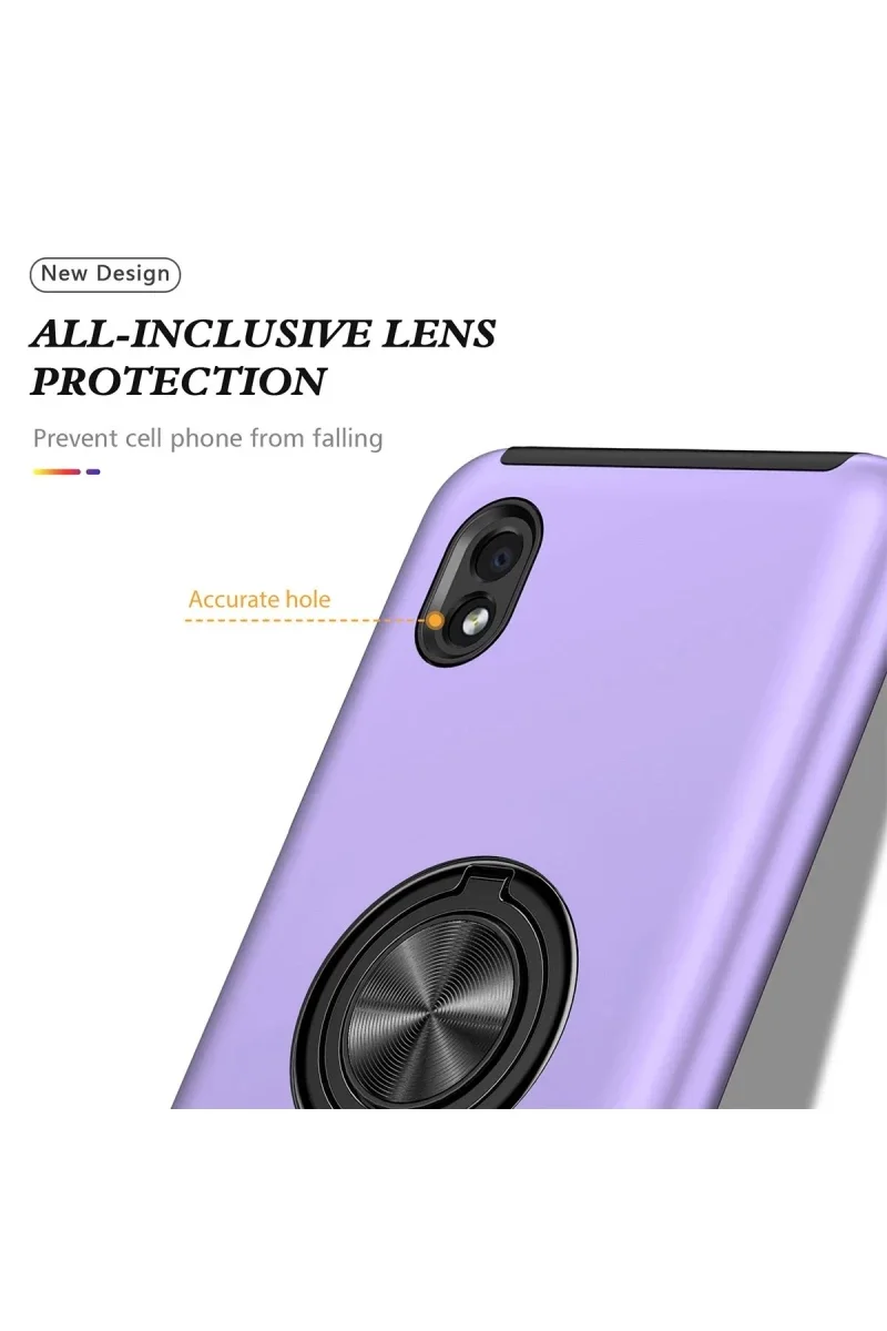Samsung Galaxy A01 Core Kılıf Elit Yüzüklü Kapak - Mor