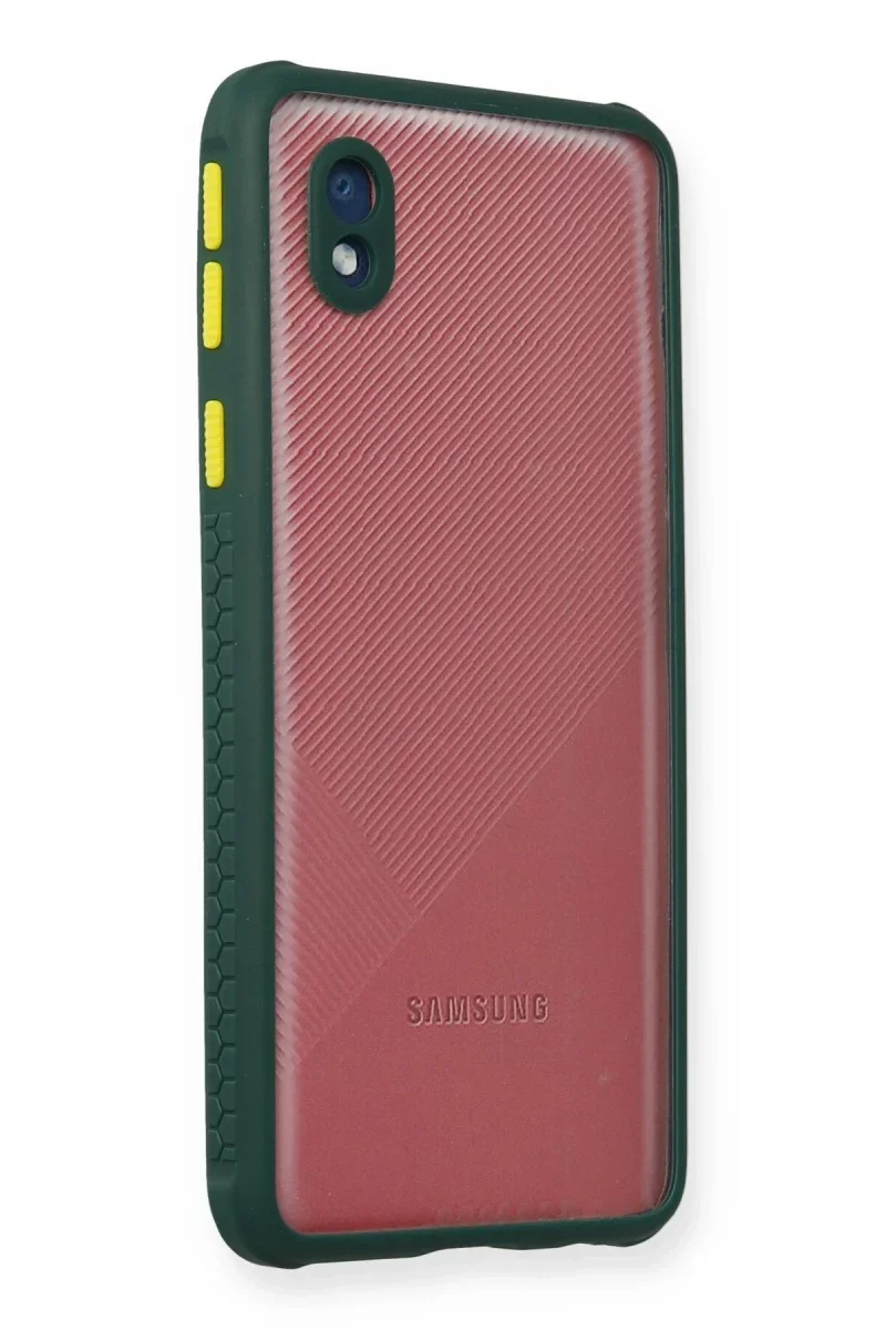 Samsung Galaxy A01 Core Kılıf Miami Şeffaf Silikon - Koyu Yeşil Samsung Galaxy A01 Core Kılıf Miami Şeffaf Silikon - Koyu Yeşil