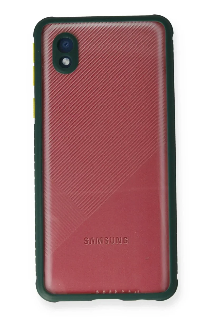 Samsung Galaxy A01 Core Kılıf Miami Şeffaf Silikon - Koyu Yeşil Samsung Galaxy A01 Core Kılıf Miami Şeffaf Silikon - Koyu Yeşil