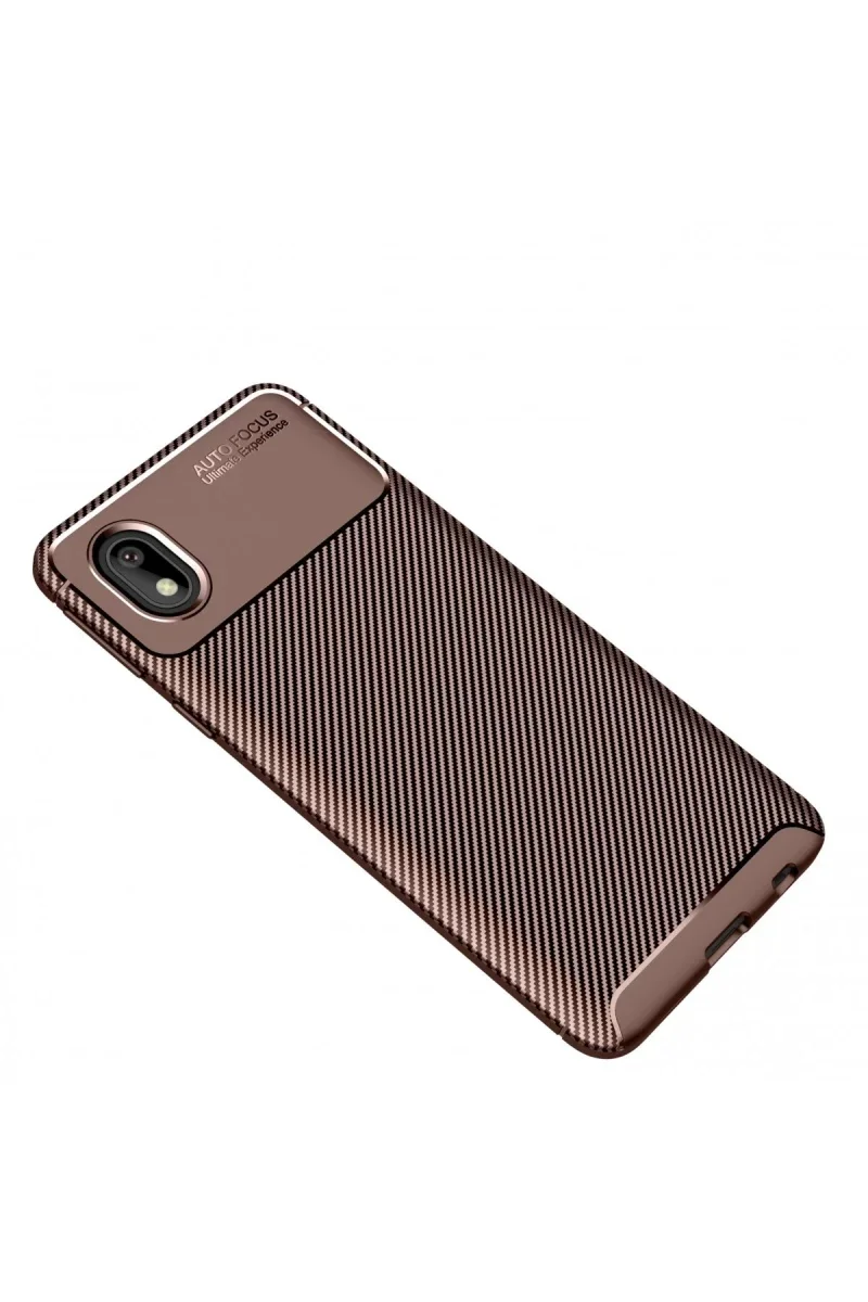 Samsung Galaxy A01 Core Kılıf Auto Focus Karbon Kapak - Kahverengi Fiyatı, Yorumları ve Özellikleri