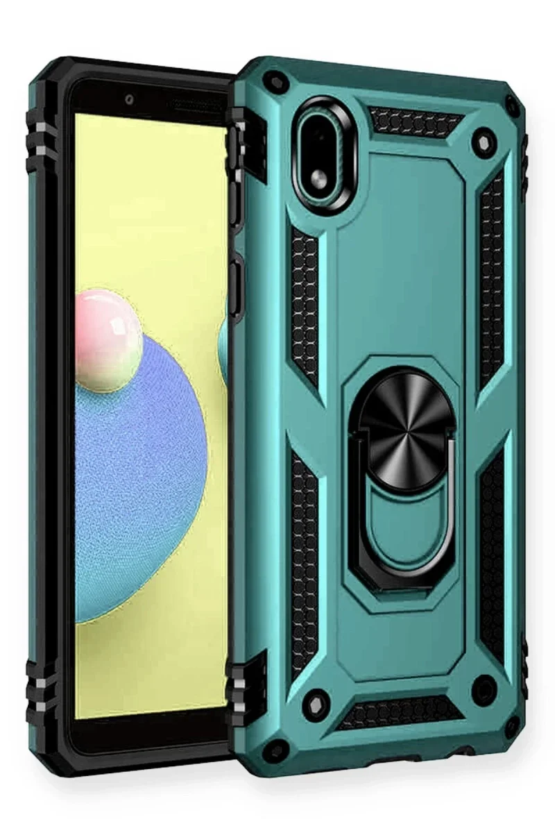 Samsung Galaxy A01 Core Kılıf Sofya Yüzüklü Silikon Kapak - Yeşil Fiyatı, Yorumları ve Özellikleri