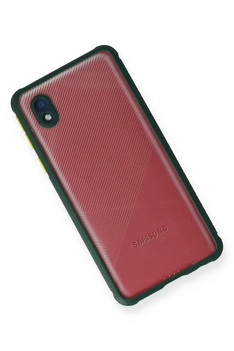 Samsung Galaxy A01 Core Kılıf Miami Şeffaf Silikon - Koyu Yeşil Samsung Galaxy A01 Core Kılıf Miami Şeffaf Silikon - Koyu Yeşil