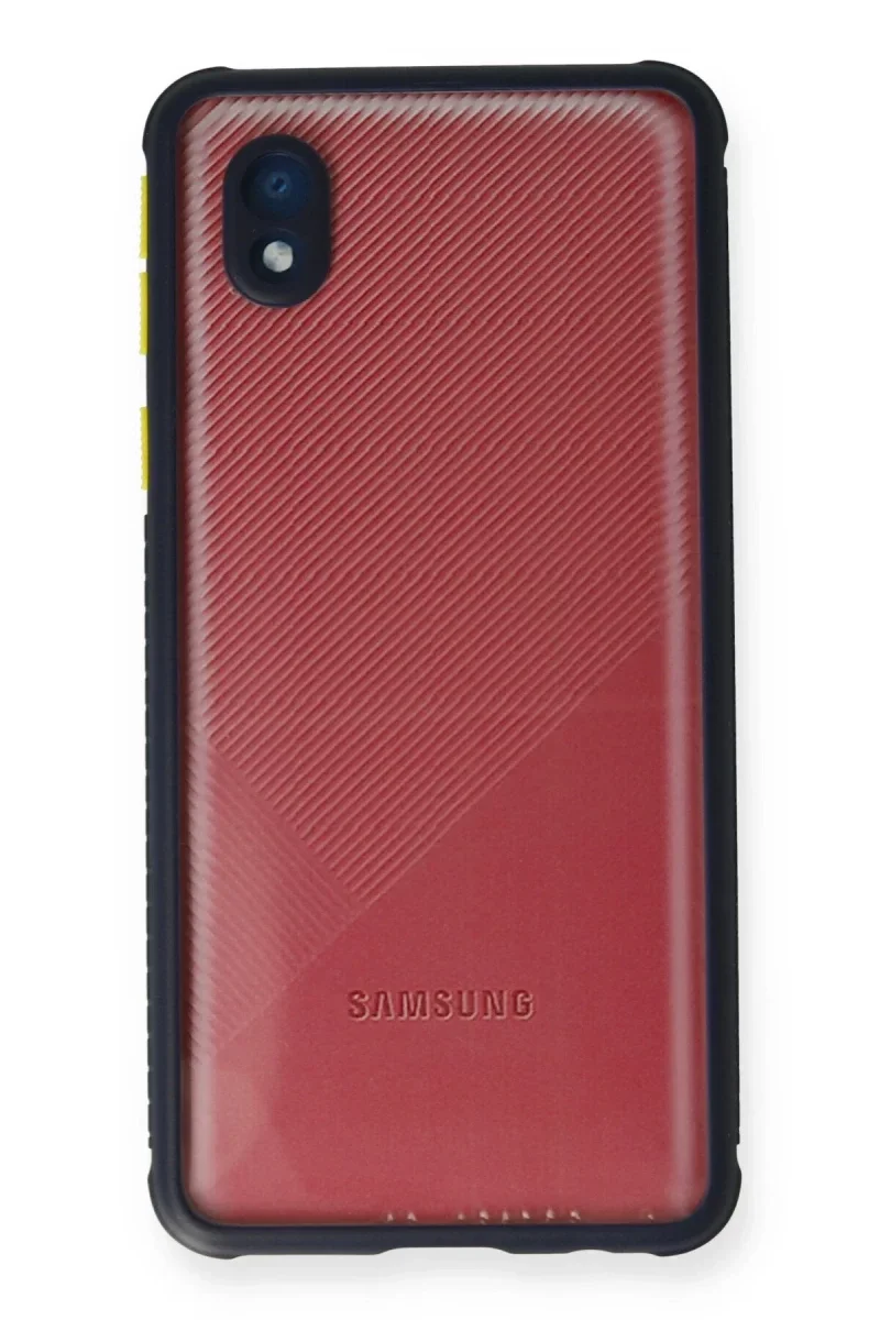 Samsung Galaxy A01 Core Kılıf Miami Şeffaf Silikon - Lacivert Samsung Galaxy A01 Core Kılıf Miami Şeffaf Silikon - Lacivert