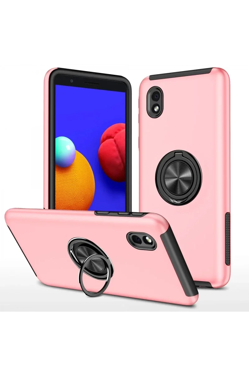 Samsung Galaxy A01 Core Kılıf Elit Yüzüklü Kapak - Pembe Fiyatı, Yorumları ve Özellikleri