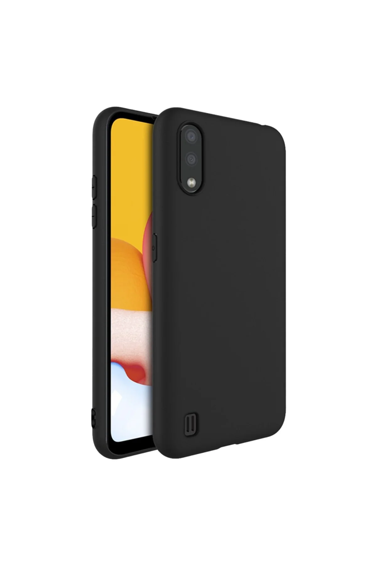 Samsung Galaxy A01 İnce Mat Silikon Kılıf Siyah
