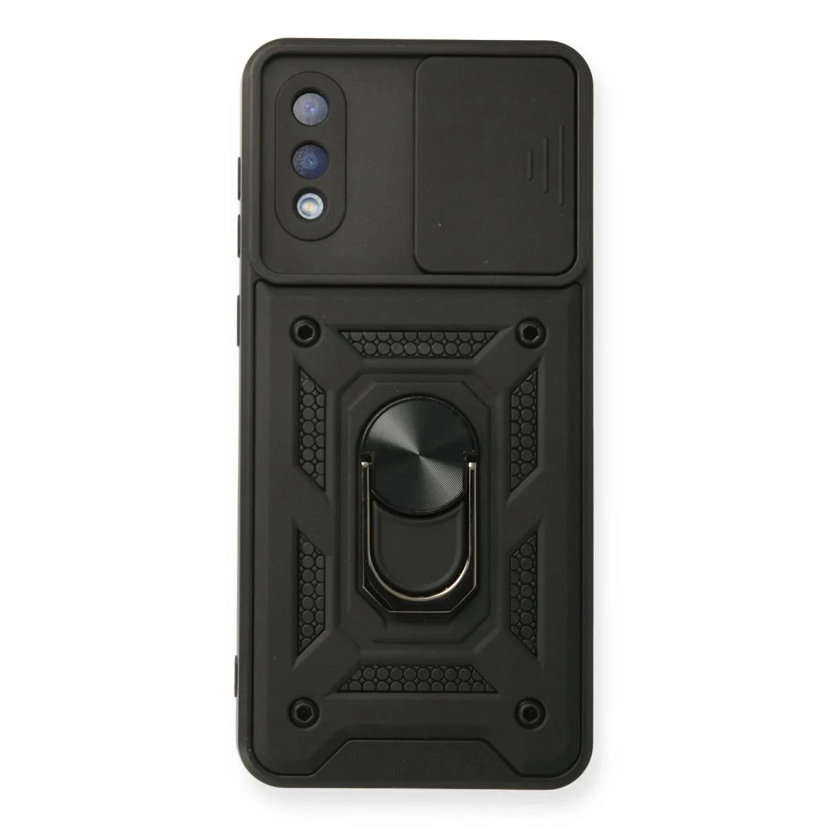Samsung Galaxy A02 ile Uyumlu Kılıf - Pars Lens Yüzüklü Silikon Kılıf, Siyah, Darbe Korumalı, Standlı Fiyatı, Yorumları ve Özellikleri
