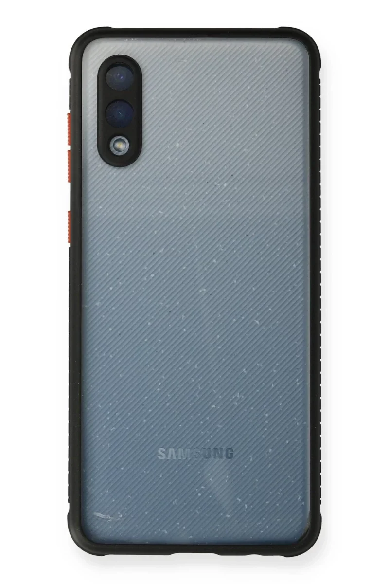 Samsung Galaxy A02 Kılıf Miami Şeffaf Silikon - Siyah