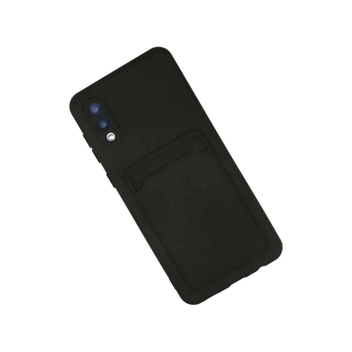 Samsung Galaxy A02 Kılıf Kelvin Kartvizitli Silikon - Siyah