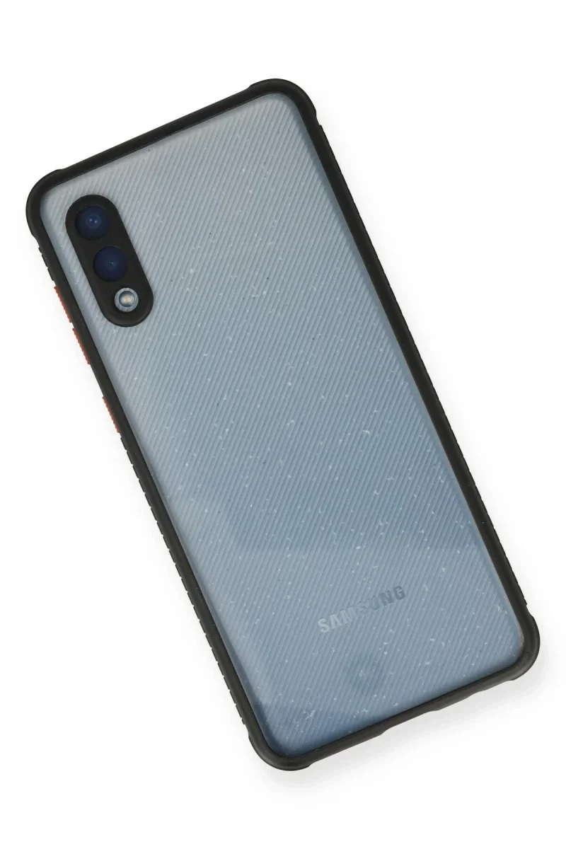 Samsung Galaxy A02 Kılıf Miami Şeffaf Silikon - Siyah