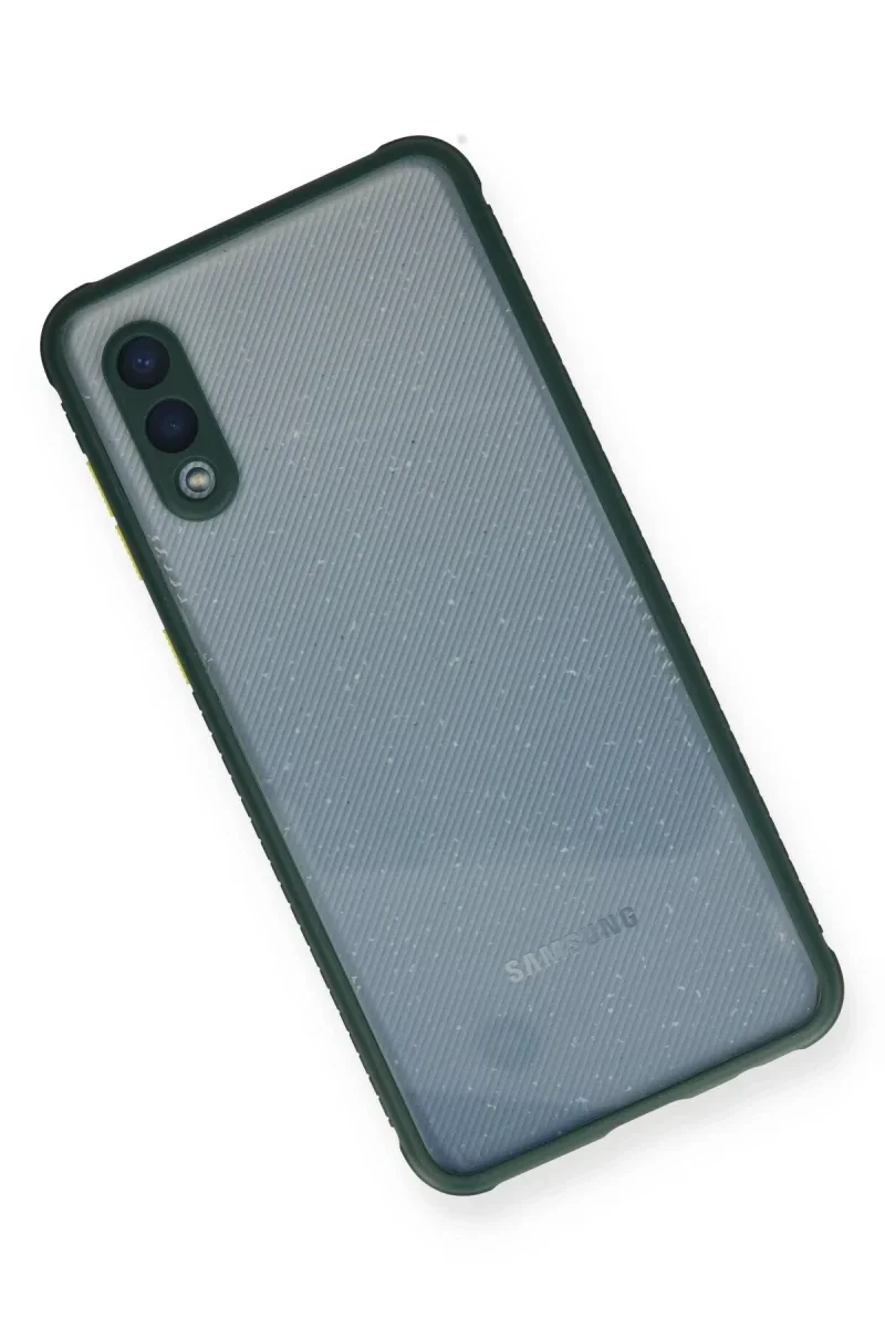Samsung Galaxy A02 Kılıf Miami Şeffaf Silikon - Koyu Yeşil Samsung Galaxy A02 Kılıf Miami Şeffaf Silikon - Koyu Yeşil