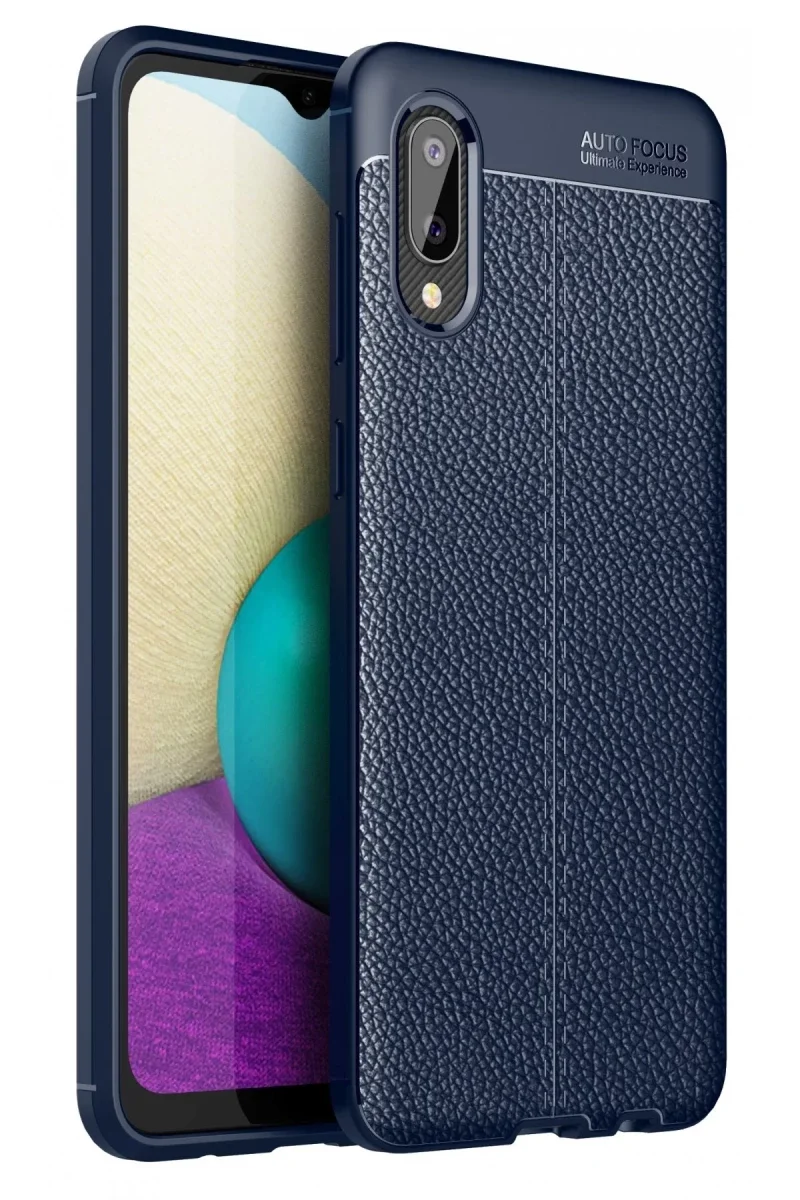 Samsung Galaxy A02 Kılıf Auto Focus Kapak - Lacivert