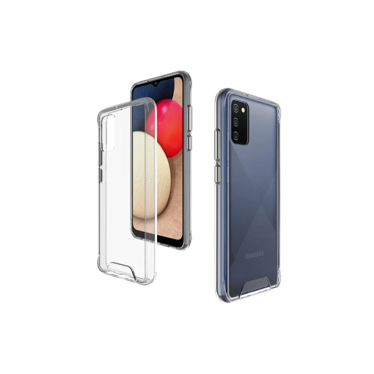 Samsung Galaxy A02S Kılıf Lüx Şeffaf Silikon Samsung Galaxy A02S Kılıf Lüx Şeffaf Silikon